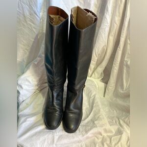 Etienne Aigner Tall Riding Style Boot - GUC - Sz 8 black “Derby” - see pics